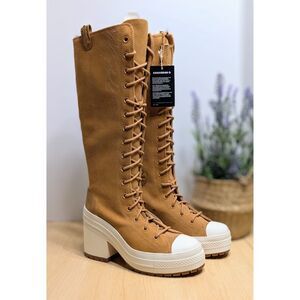 Converse Chuck 70 De Luxe Heel XX-Hi Platform Western Style Suede High Tops NIB